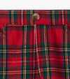 Red Plaid Straight Leg Pant