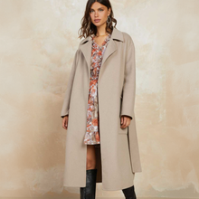  Lapel-Collar Wool Oversized Belted Handmade Long Coat