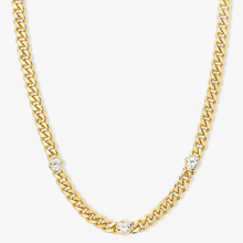  Julian Triple Diamond Cuban Chain Necklace 16"