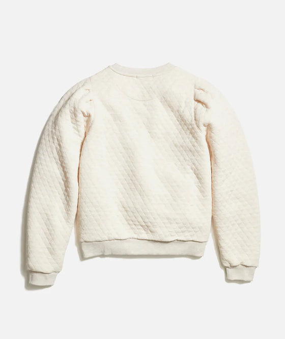 Women's Corbet Quilted Puff Sleeve Crewneck