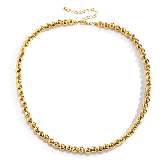 Gold Ball and Chain Necklace 3mm