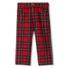 Red Plaid Straight Leg Pant