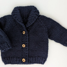  Shawl Collar Indigo Cardigan Sweater