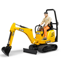  JCB Micro Excavator 8010 CTS and Construction Worker