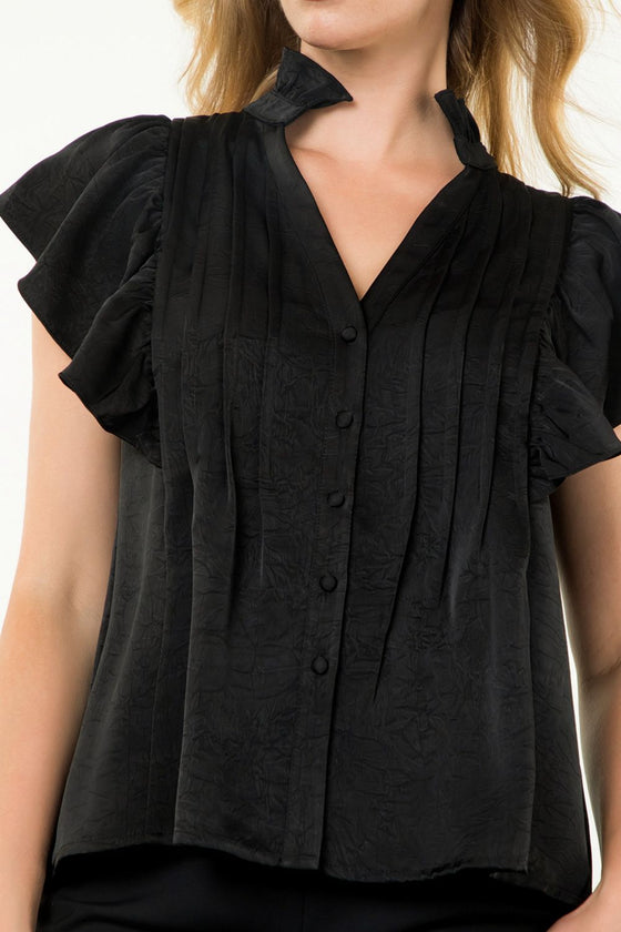 Ruffle Button Blouse