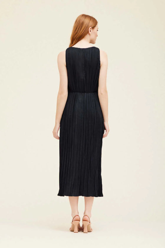 Holiday Pleat Midi Dress