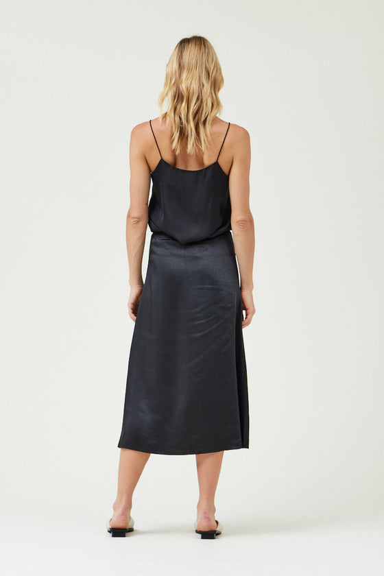 Thick Satin Bias Slip Skirt