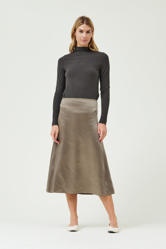 Thick Satin Bias Slip Skirt