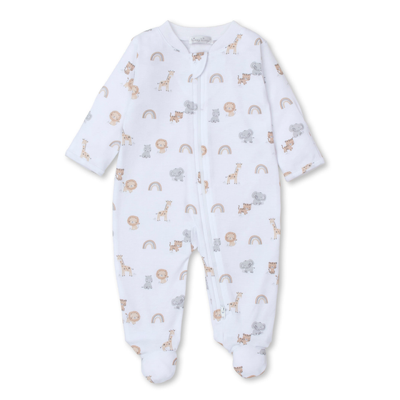 Safari Squad Print Zippered Footie