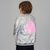 Pink Emoji Sequin Adult Bomber