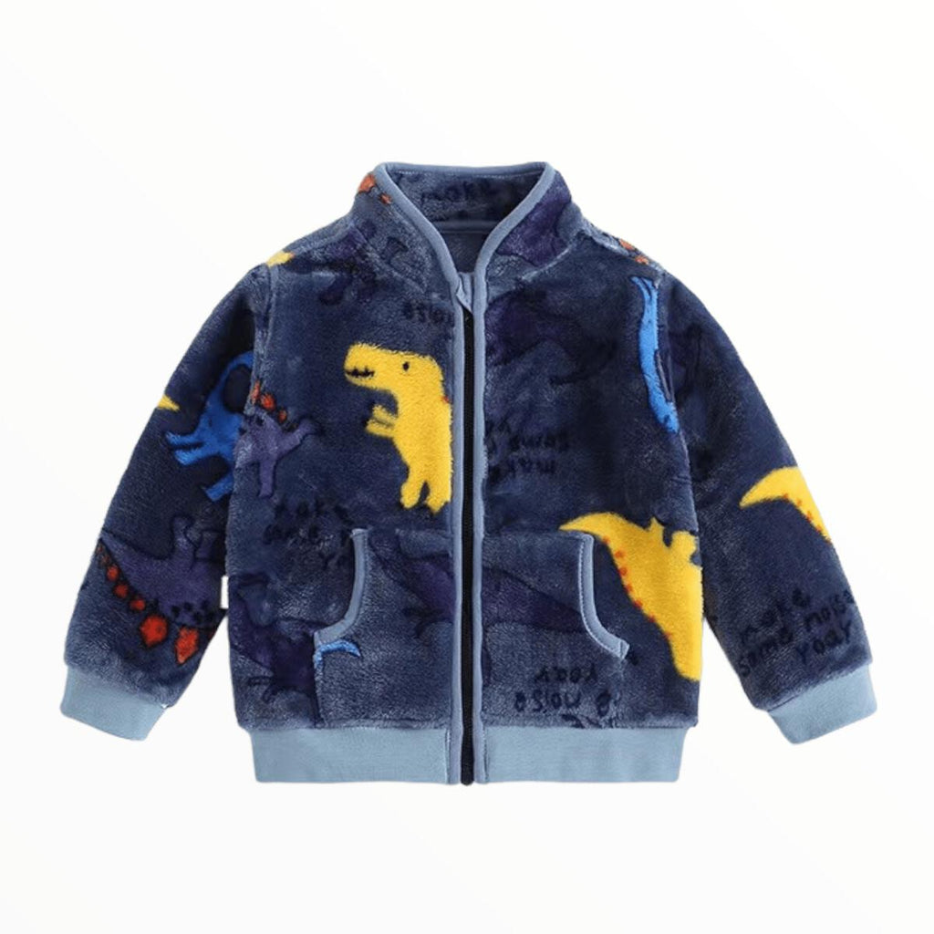 Dino Plush Velour Zip Up