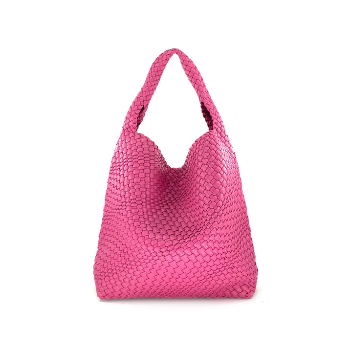 Alma Woven Shoulder Bag - Pink - One Size