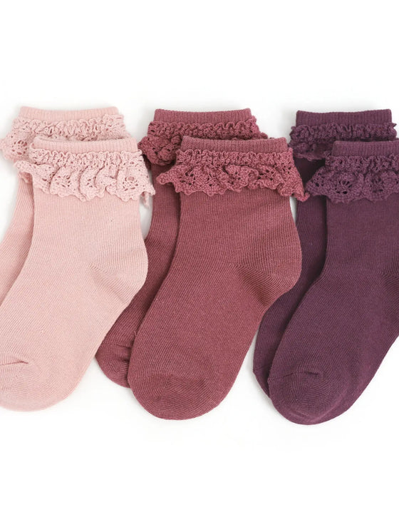 Sugar Plum Lace Midi Sock 3-Pack