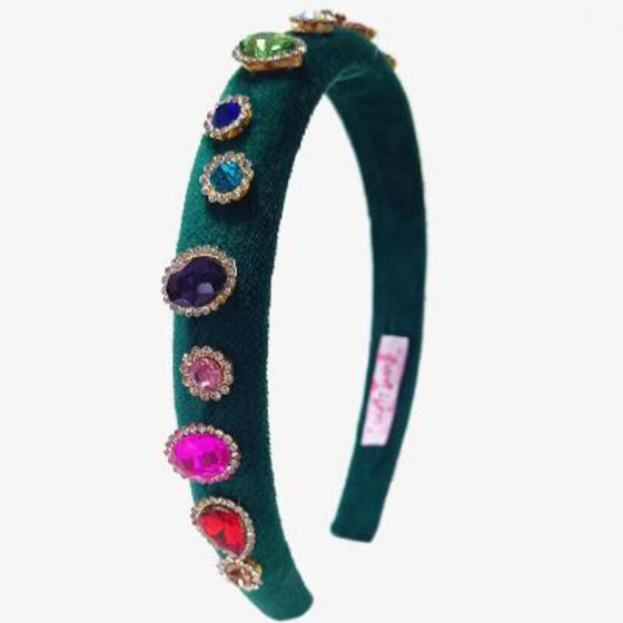 Thin Jeweled Padded Headband