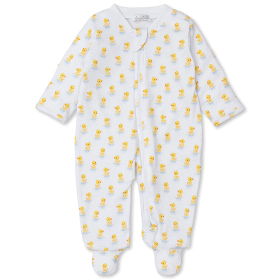 Dotty Ducks Print Zip Footie