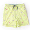 Boys H2O Appear Embroidered Swim Trunks - Citron Sharks